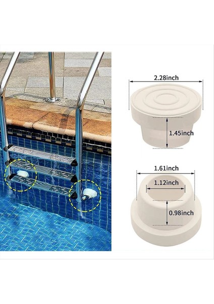 4pcs Havuz Merdiveni Tamponları Ddv Yüzme Havuzu Havuz Üretim Koruma Havuzu Merdiven Kekeri Kauçuk Tapa Tıpaları (Yurt Dışından) indirimleri