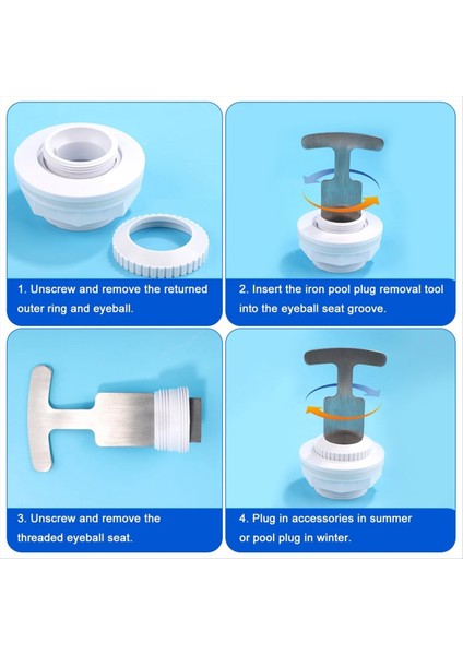 Havuz Tapası Çıkarma Aracı Havuz Göz Küresi Koltuk Çıkarma Aracı Sap Kavramalı Hayward Havuz ve Spa Dönüş Bağlantısı Için (Yurt Dışından) indirimleri