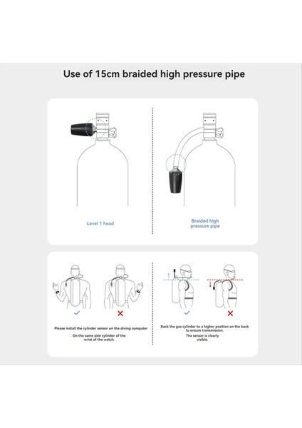 Dalış Basınç Regülatör Hortumu Profesyonel Dokuma Esnek Güvenli Tüplü Dalış Basınçlı Hortum 65CM (Yurt Dışından) fırsatları
