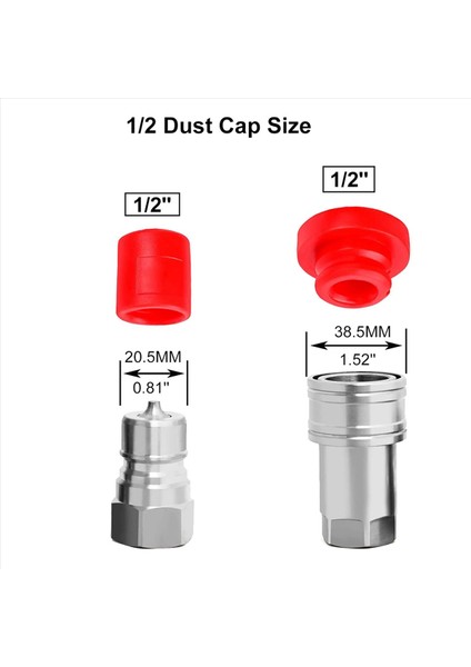 2x Iso-A 1/2 Hıdrolik Hızlı Kurulu Mali Top Kapak ve Daka Fika Kapak Hıdrolulik Hızlı Konsöz Konsukları Koller (Yurt Dışından) fırsatları