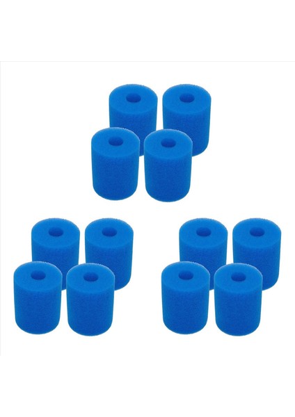 12 Paket Havuz Filtre Kartuşu Sünger Tip H Için Yeniden Kullanılabilir Yıkanabilir Sıcak Küvet Temizleyici Aracı Tip H Sünger Filtresi Için (Yurt Dışından)