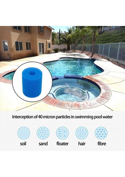 12 Paket Havuz Filtre Kartuşu Sünger Tip H Için Yeniden Kullanılabilir Yıkanabilir Sıcak Küvet Temizleyici Aracı Tip H Sünger Filtresi Için (Yurt Dışından) indirimleri