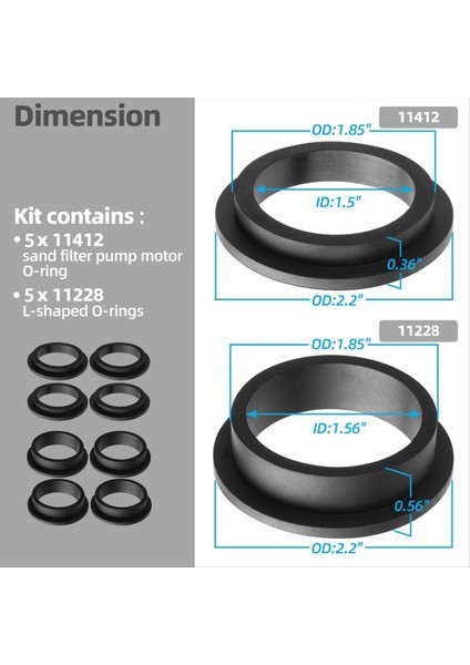 10PCS 11412 11228 Intex Kum Filtre Pompası Motoru Için Uyumlu L-Şekilli O-Rings Contası Havuz Hortumu Contası Için (Yurt Dışından) fiyatları