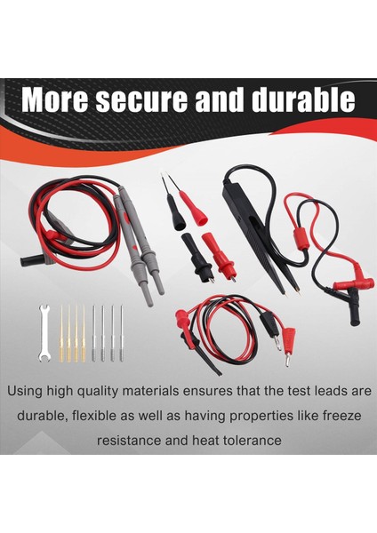 Multimetre Testi Kurşunları Kiti Değiştirilebilir Multimetre Test Probu Teli Profesyonel Elektrik Test Seti (Yurt Dışından) indirimleri
