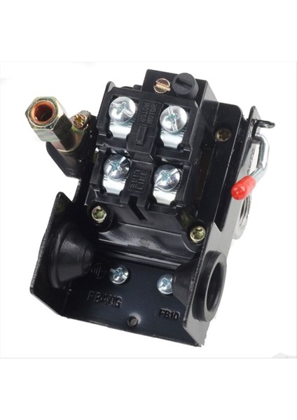 Hava Kompresörü Basınç Anahtarı Basıncı W/valf Kontrol Regülatörleri Ölçer 90-120PSI 4 Bağlantı Noktası Güvenlik Valfi Hava Kompresörü (Yurt Dışından) fırsatları