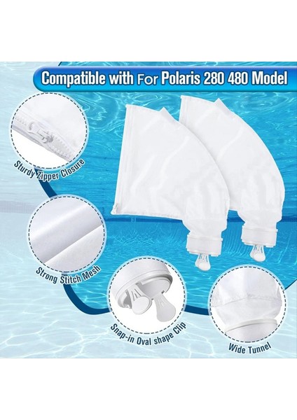 Havuz Temizleyici Parçaları 2 Için Polaris 280 480 Için Tüm Amaçlı Filtre Çantası 6 Adet Kuyruk Yıkama Yedek Kiti (Yurt Dışından) indirimleri