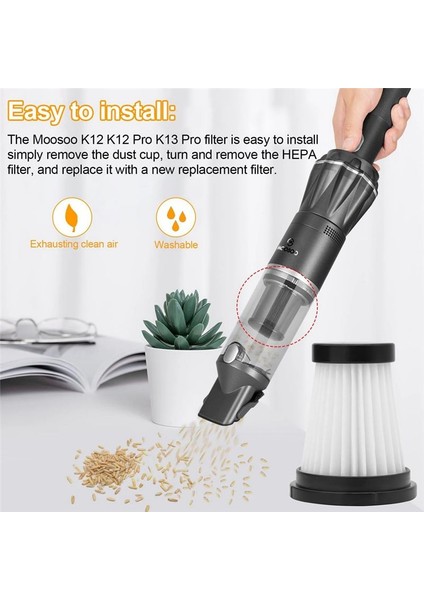 Moosoo Için Hepa Filtresi K12 Pro K13 Genius Invictus Bir 1 0 X7 2 0 Elektrikli Süpürge Kablosuz Değiştirme (Yurt Dışından) fırsatları