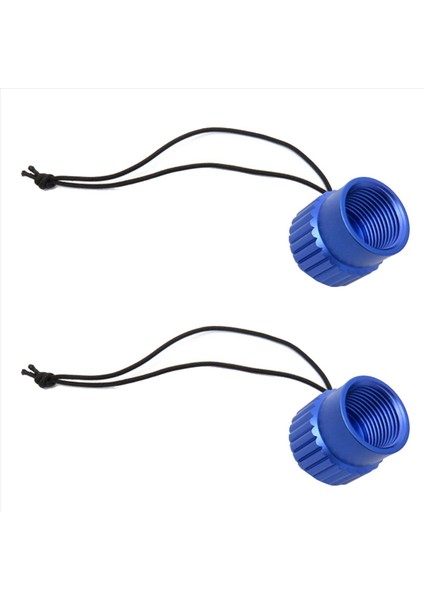 2x Tüplü Dalış Dişli Toz Kapağı Fiş Kapağı Din 5/8-14NPS Toz Kapak Tank Valfi Uç Kapak Aksesuar Parçası Mavi (Yurt Dışından)