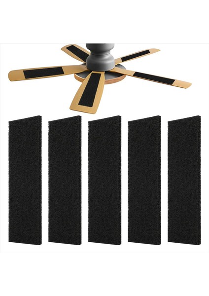 5 Pcs Tavan Fan Filtresi - Hindistan Cevizi Kabuğu Karbon Hava Filtreleri Fan Bıçakları Için Filtreler Kolay Kurulum Havayı Taze Tutun (Yurt Dışından) fiyatları