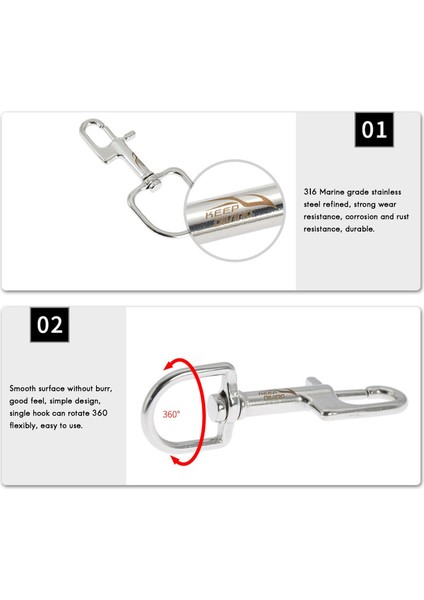 Dalış Tut 316 Paslanmaz Çelik Dalış Tek Kafalı Kanca Hızlı Basar Bahar Hook Bcd Dalış EKIPMANLARI-10MM (Yurt Dışından) fiyatları