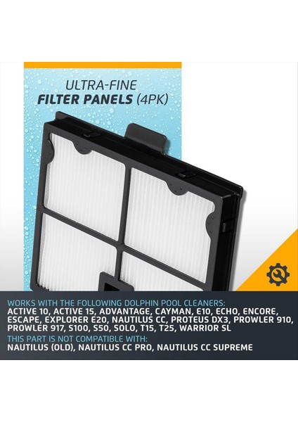 Ultra-Fine Filtre 9991466-R4 Yunus Robotik Havuz Temizleyicileri Aktif 10 Aktif 15 Avantaj Cayman E10 (Yurt Dışından) modelleri