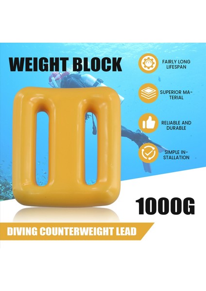 Tüplü Dalış Ağırlıkları Dalış Ağırlıkları Ağırlık Kemeri Kaplı Kurşun Dalış Ağırlıkları Kaplı Dalış Ağırlıkları Dalış Kemeri Ağırlıkları 1000G Sarı (Yurt Dışından) fırsatları