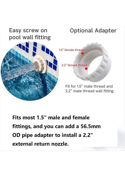 Yüzme Havuzu Çeşmesi 2 Inç Adaptör Yüzme Havuzu Braket Çeşmesi Aksesuarları Yüzme Havuzu Şelale Aracı Aksesuar (Yurt Dışından) indirimleri