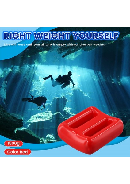Tüplü Dalış Ağırlıkları Için Dalış Ağırlıkları Ağırlık Kemer Kaplı Kurşun Dalış Ağırlıkları Kaplı Dalış Ağırlıkları Dalış Kemeri Ağırlıkları 1500G Kırmızı (Yurt Dışından) fırsatları