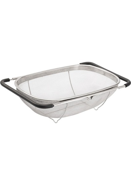 Paslanmaz Çelik Teleskopik Süzgeç Sepeti Sebze Meyve Süzgeçleri Kauçuk Sap Mutfak Lavabo Süzgeç Sepeti Aleti (Yurt Dışından)