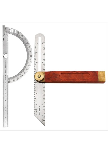 2pcs Açı Prafractor, T Ahşap Saplı Eğimli Açılı Bulucu, Marangoz Için (Yurt Dışından)