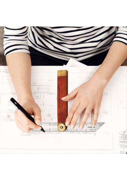 2pcs Açı Prafractor, T Ahşap Saplı Eğimli Açılı Bulucu, Marangoz Için (Yurt Dışından) fırsatları