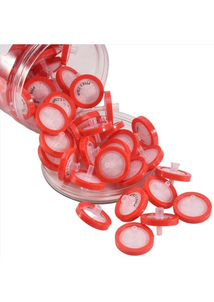 200 Adet Şırınga Filtresi Ptfe Şırınga Laboratuvar Filtresi 25MM Membran Çapı 0 22μm Gözenek Boyutu Hplc (Yurt Dışından)