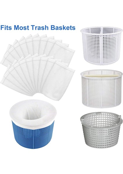 Havuz Skimmer Çorap 30 Paket Havuz Filtresi Sepet Koruyucu Çoraplar Yeniden Kullanılabilir Ultra Ince Örgü Çorap Filtresi Havuz Enkaz Yakalayıcı (Yurt Dışından) fiyatları