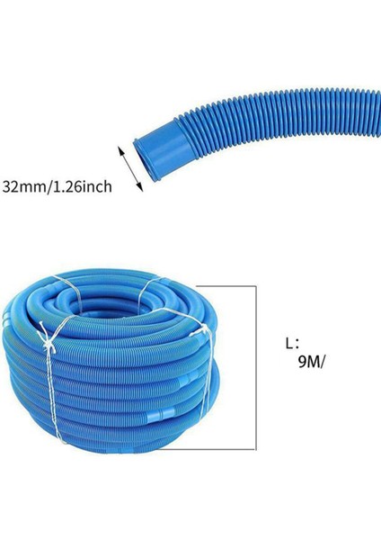 9m Yüzme Havuzu Vakum Temizleyici Hortum Emme Yüzme Yedek Boru Havuzu Temizleyici Aracı Yüzme Havuzu Temizleme Hortumu (Yurt Dışından) fiyatları