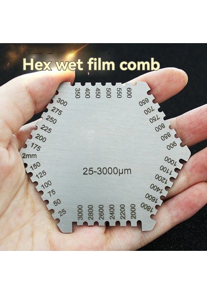 Paslanmaz Çelik Altıgen Islak Film Tarağı Boya Kaplama Islak Film Kalınlığı Gösterge Tarak Gösterge Filmi (Kalınlık 1mm) (Yurt Dışından) indirimleri