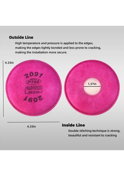 40 Paket 2091 P100 Partikül Filtresi 2091 ile Uyumlu 6000 6200 6800 7000 Ff-4&#39 Ün Yerine (Yurt Dışından) fırsatları