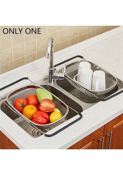 Paslanmaz Çelik Teleskopik Süzgeç Sepeti Sebze Meyve Süzgeçleri Kauçuk Sap Mutfak Lavabo Süzgeç Sepeti Aleti (Yurt Dışından) fırsatları