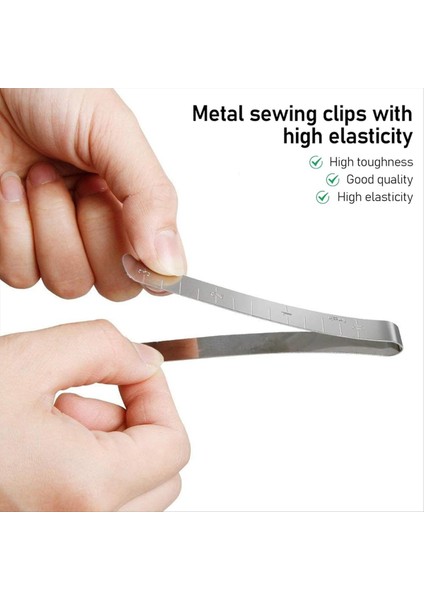 20 Adet Paslanmaz Çelik Kıvırma Klipsi - 3 Inçlik Ölçüm Cetveli (Yurt Dışından) modelleri