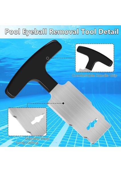 Havuz Tapası Kaldırma Aracı Yukarıda ve Gözden Geçirme Havuz Spa Dönüş Jet Fiş Nozulları Giriş Bağlantı Tersleri Kırmızı (Yurt Dışından)