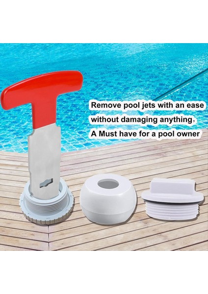 Havuz Tapası Kaldırma Aracı Yukarıda ve Gözden Geçirme Havuz Spa Dönüş Jet Fiş Nozulları Giriş Bağlantı Tersleri Kırmızı (Yurt Dışından) modelleri