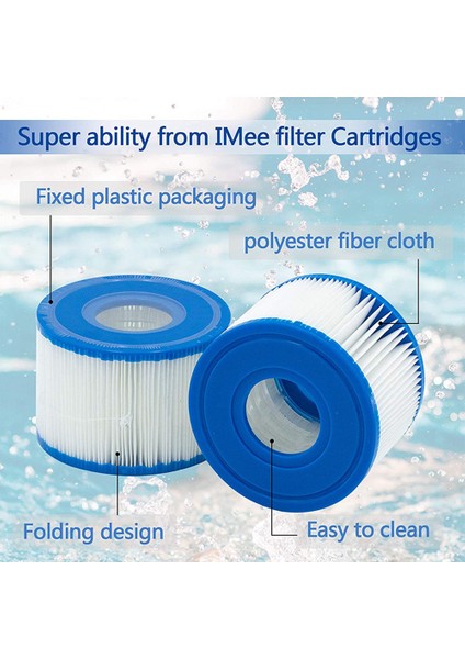 6pcs Havuz Spa Yedek Kartuş Tipi S1 INTEX-29001E 11692 Sıcak Küvet Filtreleri Tip S1 Purespa Filtre Pompası Kartuşu (Yurt Dışından) indirimleri