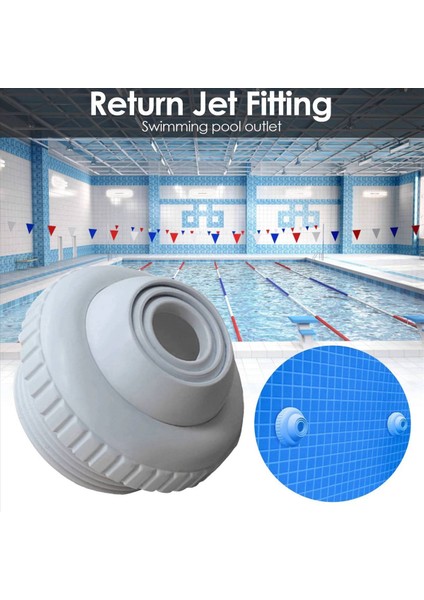 6x Yüzme Havuzu Geri Dönüş Jet Takma Masaj Nozumu Giriş Bahyesi Küvet Nozul Ayarlanabilir Jet Göz Topu Havuzu Aracı (Yurt Dışından) modelleri
