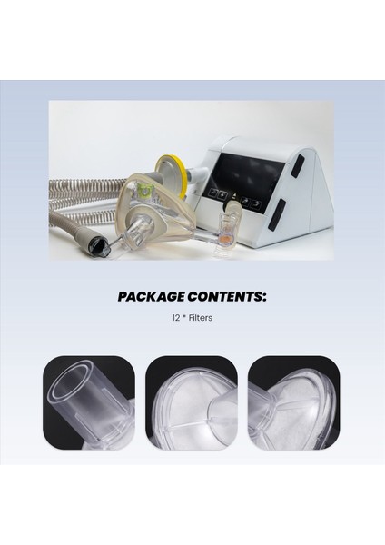 Resmed Için Uyumlu Viral Satır Içi Çıkış Filtresi Dreamstation Cpap/bıpap Makinesi 12 Paket (Yurt Dışından) indirimleri