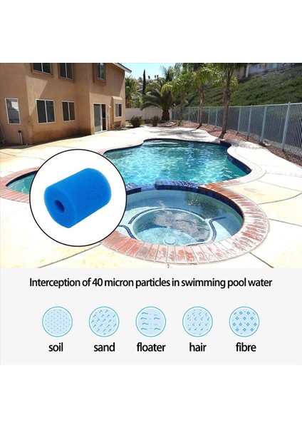 8 Paket Filtre Süngeri Intex Tip H Yeniden Kullanılabilir Yıkanabilir Sıcak Küvet Temizleyici Aracı Sünger Filtre Kartuşu Köpüğü (Yurt Dışından) fiyatları