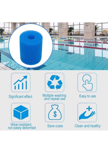 8 Paket Filtre Süngeri Intex Tip H Yeniden Kullanılabilir Yıkanabilir Sıcak Küvet Temizleyici Aracı Sünger Filtre Kartuşu Köpüğü (Yurt Dışından) indirimleri