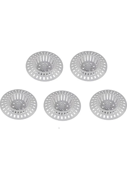 5pcs Saç Filtresi Ara Ara Çıkarma Beyaz Bloke Beyaz Plastik Izgara Tahliye Deliği Filtresi Beyaz (Yurt Dışından)