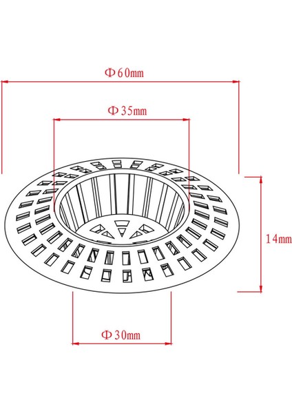 5pcs Saç Filtresi Ara Ara Çıkarma Beyaz Bloke Beyaz Plastik Izgara Tahliye Deliği Filtresi Beyaz (Yurt Dışından) fırsatları