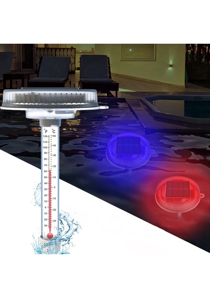 Havuz Termometresi Güneş Havuzu Termometresi Yüzer Geceleri LED Yüzme Havuzu Termometresi Yüzen Buz Banyosu Termometresi (Yurt Dışından) fiyatları