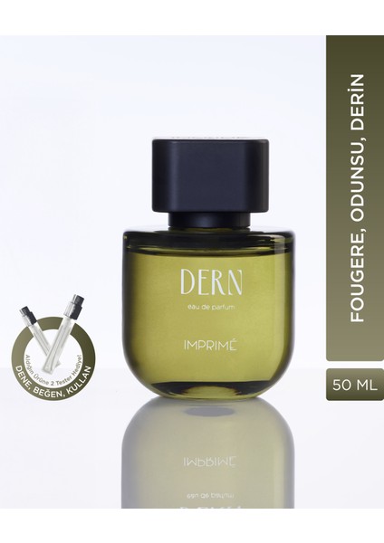 Dern Edp Erkek Parfüm 50ML | Fougere & Odunsu | Elma, Erik, Tarçın, Lavanta, Bal, Amber, Vanilya