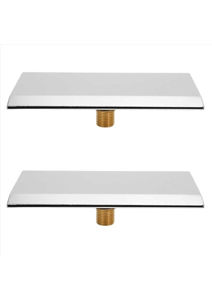 2x Şelale Küveti Spout G1/2 Harici Iplik Spa Banyo Havuzu Yüzme Havuzu Gümüş Duvara Monte Şelale Outlet Nozul (Yurt Dışından)