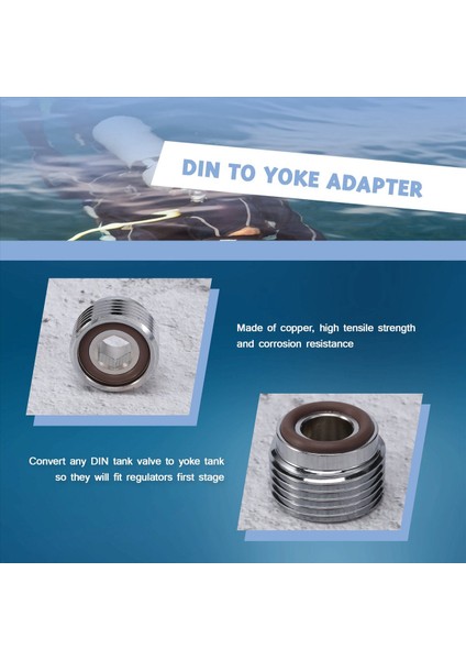 1 Adet Tüplü Dalış Tank Valf Adaptörü Din To York Regülatör Ekleme Dişlisi Dalış Regülatörü (Yurt Dışından) fırsatları