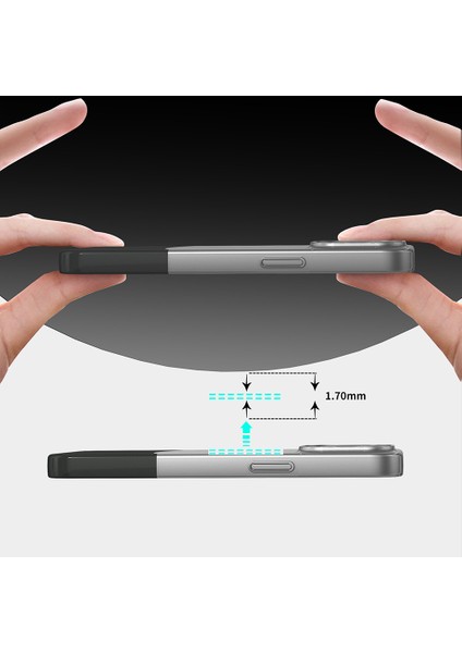 iPhone 15 Pro Max Kılıf M-Safe Şarj Özellikli Mıknatıslı Vlmt Duble Kapak - Lacivert modelleri