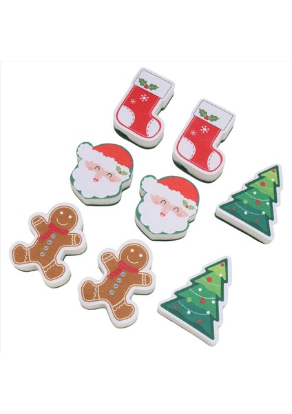 8 Pcs Noel Süngerleri Mutfak Mutfak Çift Taraflı Bulaşık Süngerleri Yemek Yamaçları Santa Noel Ağacı Zencefilli Kurabiye Adam (Yurt Dışından) modelleri