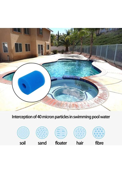 4 Paket Filtre Sünger Intex T Tipi Yeniden Kullanılabilir Yıkanabilir Sıcak Küvet Temizleyici Aracı Sünger Filtre Kartuşu Köpüğü (Yurt Dışından) indirimleri