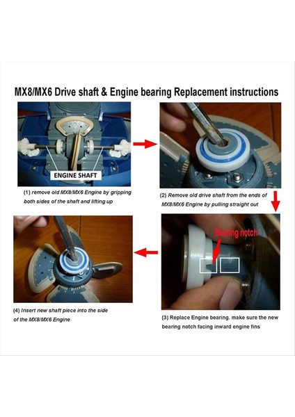 Mx8 Elite/mx6 Elite Için Mx8/mx6 Havuz Temizleyici Milini Yeniden Oluşturma Kiti Kısmi Ayarlama Kiti R0796200 (Yurt Dışından) fırsatları