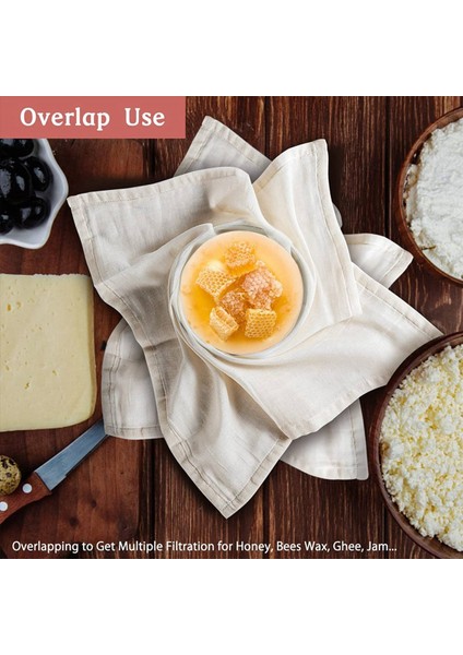 Yemek Pişirmek Için Muslin Bezleri 50X50CM Süzme Için Hemmed Peynir Bezleri Ağartılmamış Saf Pamuk Peynir Bezi 9 Adet (Yurt Dışından) indirimleri