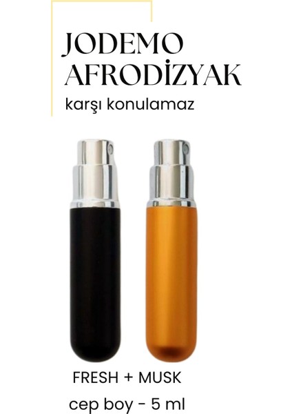 2 Adet Afrodizyak Etkili Erkek Parfüm Cep Boy Musk + Fresh 5ml