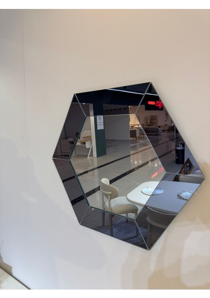 Altıgen Parçalı Dekoratif Ayna Modern Geometrik Duvar Aynası Seti Lüks Salon Hol Ofis Tasarım Ayna fırsatları