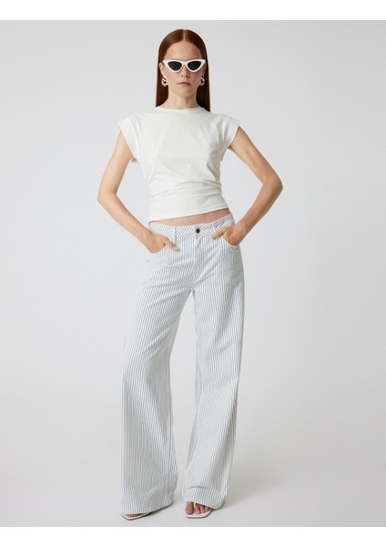 Basic Kolsuz Tişört Bisiklet Yaka Pamuklu