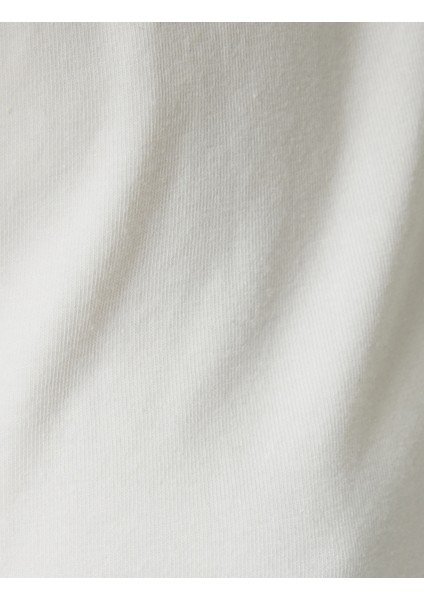 Basic Kolsuz Tişört Bisiklet Yaka Pamuklu